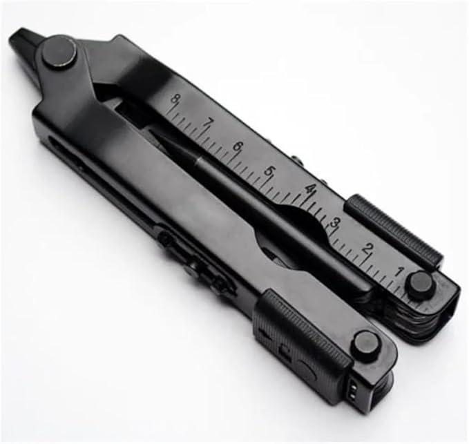 13 in 1 Portable Multifunction Tool Pliers Screwdrivers ire Stripper Folding Plier Pocket Cutter EDC Combination Tools for Outdoor Camping Fishing (Matte Black)