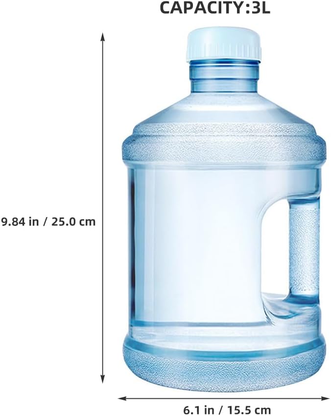 Kisangel 1Set Pure Bucket Water Jug 0.79Gallon Water Bottle Camping Kettle Bucket Empty Water Jug Portable Water Canteen for Travel Camping