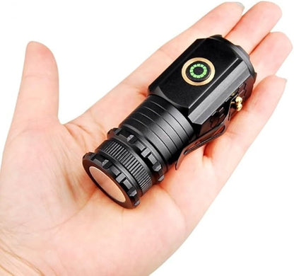 ALONEFIRE X23 Mini LED Flashlight Type C USB Rechargeable Bright Small Torch 5 Modes Portable Pen Light Waterproof Long Battery Life with Tail Magnet, Clip, Battery for Outdoor, EDC Carry, Hiking
