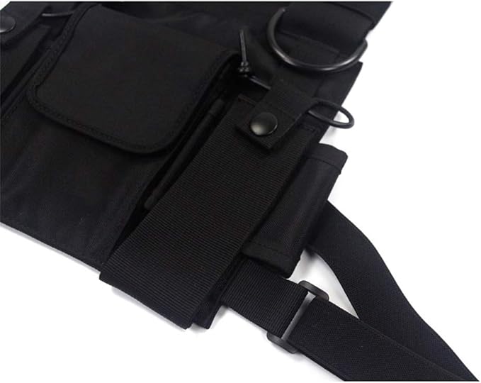 Chest Pack, Radio Chest Harness Chest Front Single Pack Pouch Holster Vest Rig for Motorola Midland Kenwood Baofeng Retevis Walkie Talkie,Functional Waist Packs for Men Women