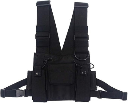 Chest Pack, Radio Chest Harness Chest Front Single Pack Pouch Holster Vest Rig for Motorola Midland Kenwood Baofeng Retevis Walkie Talkie,Functional Waist Packs for Men Women