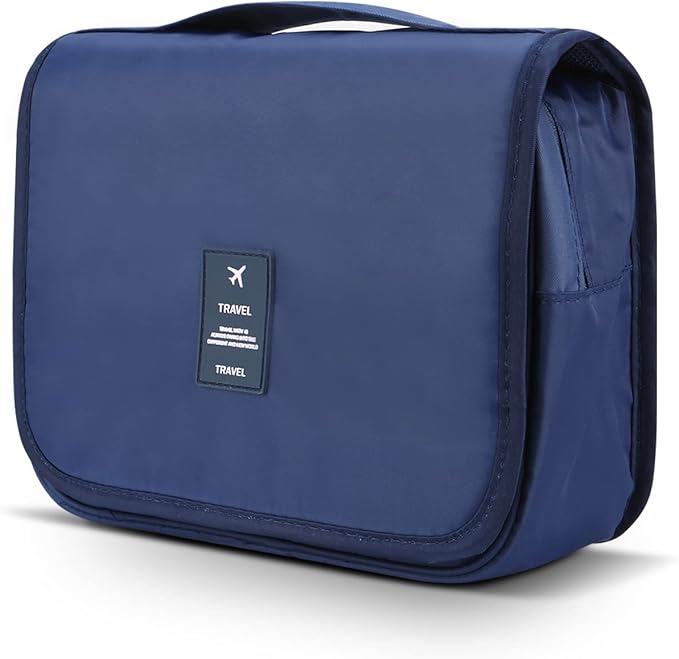 Mossio Hanging Toiletry Bag - Large Cosmetic Makeup Travel Organizer for Men & Women with Sturdy Hook