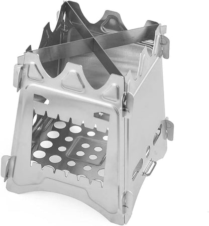 Lightweight Portable Wood Burning Camping Stove Camping Backpacking Stove Folding Wood Stove for Outdoor Hiking Camping Picnic Stove