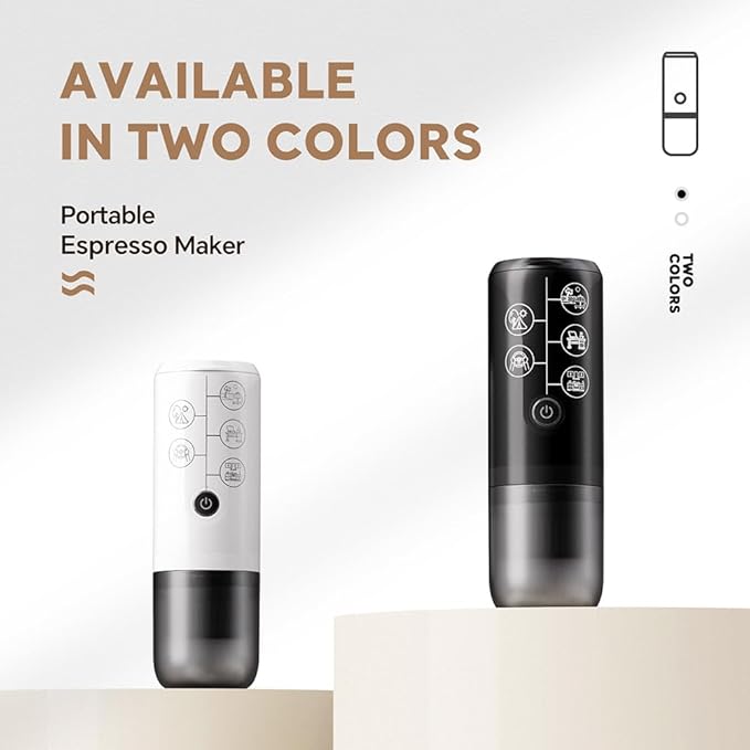 BENFUCHEN 3 in 1 Portable Espresso Machine With NO Heating Function, Type-C Charging Electric Espresso Maker, 17 Bar Mini Coffee Maker For NESPRESSO/DolceGusto Pods & Ground Coffee On the Go, Black