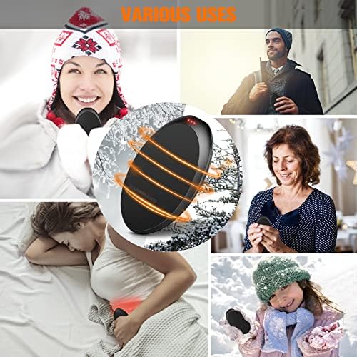 Hand Warmers Rechargeable, Portable Electric Hand Warmers Reusable for Men Women Kids, USB Portable Pocket Hand Warmer Perfect for Outdoor Indoor Hunting/Golf/Fishing/Skiing/Camping/Pain Relief/Games