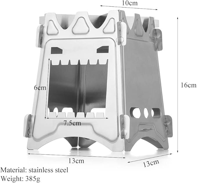 Lightweight Portable Wood Burning Camping Stove Camping Backpacking Stove Folding Wood Stove for Outdoor Hiking Camping Picnic Stove
