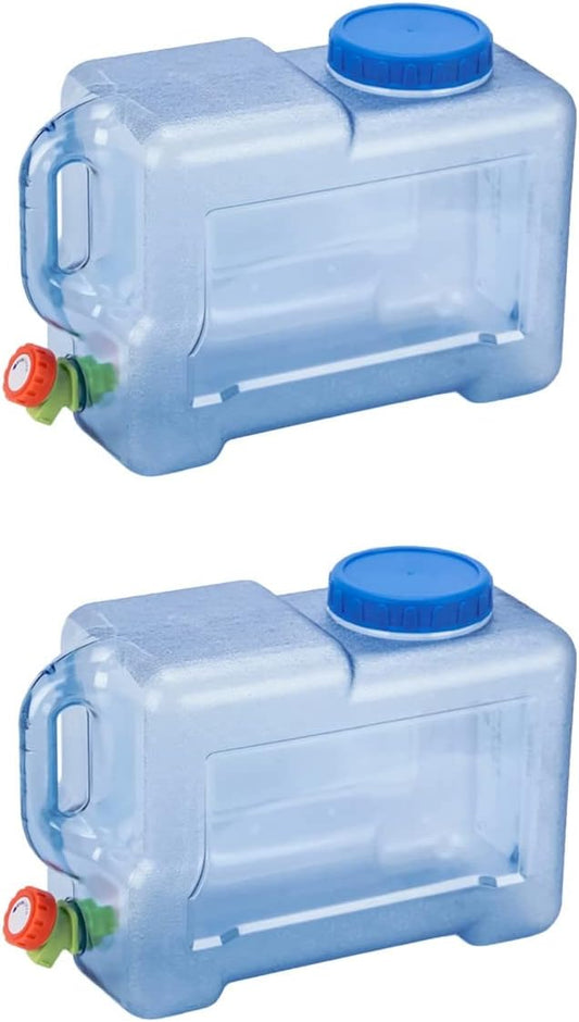 Veemoon Fishing Accessories 2PCS Camping Water Container - 2 Gallon Portable Water Storage Camp Water Jug with Spigot, for Outdoor Camping Picnic Emergency Water Storage Camping Accessories