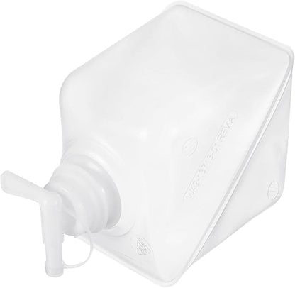 MECCANIXITY Collapsible Water Container 2L 0.53 Gallon Portable Storage Carrier Cube Jug with Spigot Sealing Cap for Outdoor Hiking Camping Boating Swimming