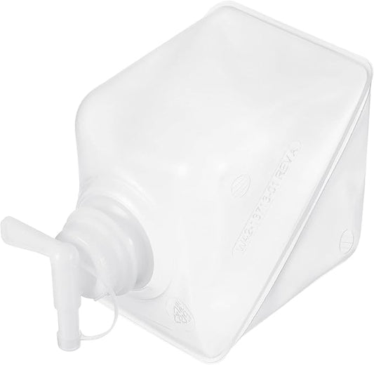 MECCANIXITY Collapsible Water Container 2L 0.53 Gallon Portable Storage Carrier Cube Jug with Spigot Sealing Cap for Outdoor Hiking Camping Boating Swimming