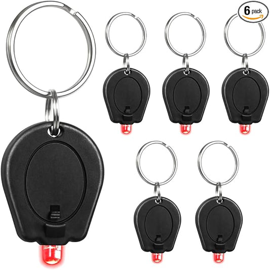 6 Pack Ultra Bright Red LED Keychain Flashlight, Mini Red Light Keychain Flashlight, Red Keychain Flashlight for Night Observation