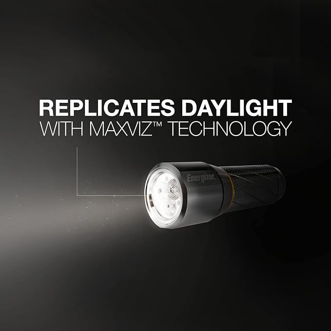 Energizer LED Tactical Metal Flashlight, Ultra Bright High Lumens, Durable Aircraft-Grade Metal Body, IPX4 Water-Resistant, 3 Modes