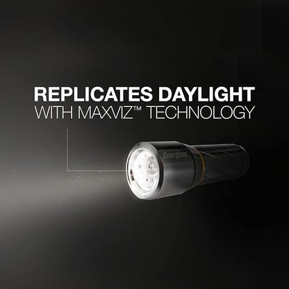 Energizer LED Tactical Metal Flashlight, Ultra Bright High Lumens, Durable Aircraft-Grade Metal Body, IPX4 Water-Resistant, 3 Modes