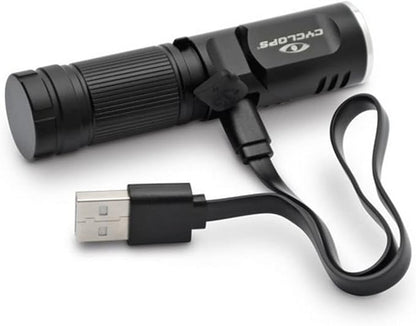 Cyclops 400 Lumens Pocket Rechargeable Flex Flashlight with Swivel Head for Camping, Hiking, Emergency