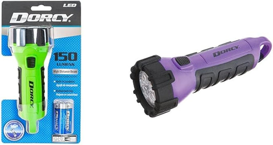 Dorcy 150 Lumen and 55 Lumen Floating Water Resistant LED Flashlights with Carabineer Clip Bundle (41-2513, 41-2508)