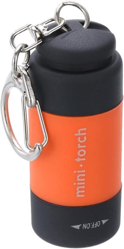 PATIKIL Mini Keychain Flashlight, Pocket LED Flashlight Portable Torch USB Rechargeable for Outdoor Camping Party, Orange