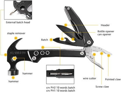 14 in 1 Hammer Multitool,Pliers Bottle,Opener Screwdriver,Camping Survival Gear,Tools for Outdoor Travel,Household Tools,Gifts for Men,Gifts for Husba ASIN: B0CLVK882Z