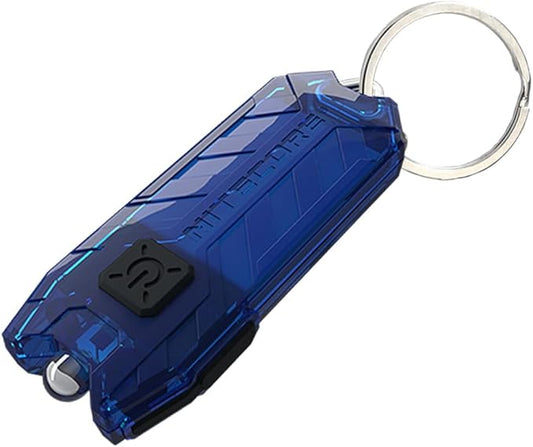 Nitecore Tube v2.0 Keychain Flashlight, 55 Lumen USB Rechargeable Ultra Lightweight Compact (Blue)