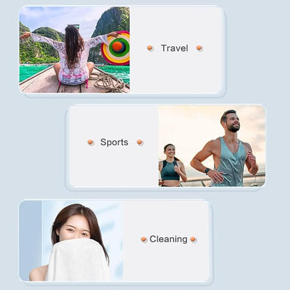 3 Pcs Disposable Bath Towels, 55 x 27 inch Travel Bath Towel, Portable Towels Camping Wipes Magic Towels Compressed Bath Towel Wash Cloth for Hiking, Beach,Swimming and Traveling- Portable & Reusable