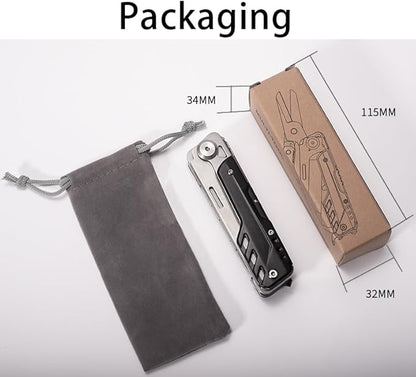 GHK12 Multitool with Detachable Scissors - Essential Every Day Carry Gear for Men