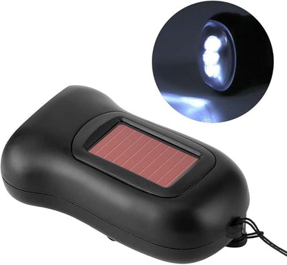 Super Bright Tactical Flashlight, Hand Crank Solar Powered Rechargeable Led Flashlight Portable Spotlight Mini Emergency Flashlight for Camping Hiking Field Survival Gear Power Outages
