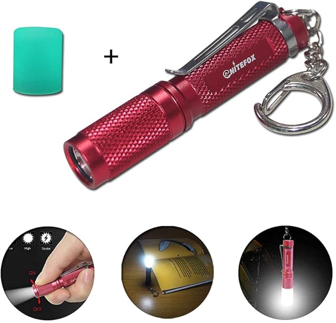 Mini Keychain Flashlight Multipurpose Small Bright 150 lumens 3 Levels,Waterproof for EDC,Sleep,Dog Walking,Emergency,Nice Parents Kids Gift!