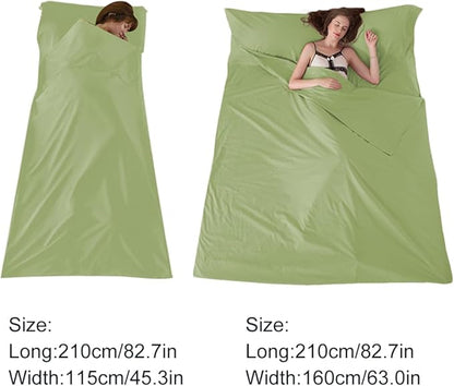 Sleeping Bag Liner Camping Sheets Travel Sheets for Hotel Lightweight Hotel Sheet Compact Sleep Bag Sack Breathable Travel Sleeping Bag for Hotels Camping Youth Picnic Adult Compact Sacks