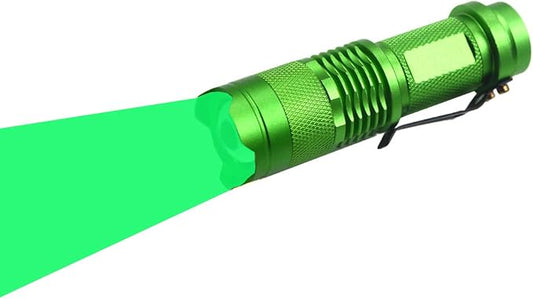 Scalable Green LED 3 Mode Long Range Green Beam Green Light Flashlight, Green LED Flashlight Green Flashlight Torch with Green Light Green Led for Night Detecting-Green House