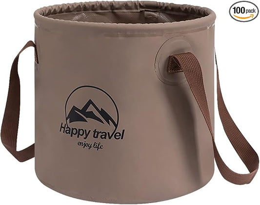 Multi-Function Folding Bucket, 5 Gallon Portable Folding Bucket with Handle, for Outdoor Camping, Hiking, Picnic, Fishing, Gardening, Car Washing
