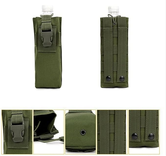 DONGKER Tactical Talkie Holder,Waterproof Molle Water Bottle Bag Nylon Talkie Pouch for Camping Outdoor Activities