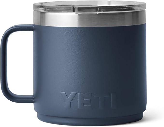 YETI Rambler 14 oz Stackable Mug, Vacuum Insulated, Stainless Steel with MagSlider Lid, Navy