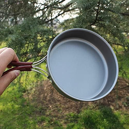 Aluminum alloy Non-Stick Medium Frying Pan with Folding Handle for Outdoor Camping Picnic Hiking