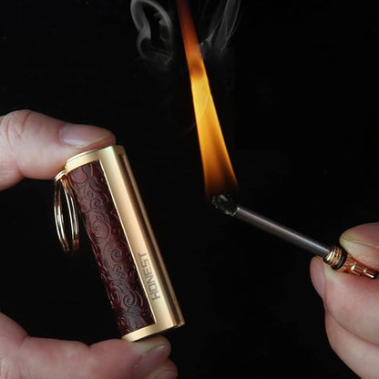 Permanent Match Keychain Lighter, Matchstick Flint Fire Starter for Outdoor Camping Emergency Survival Gear, Great Gift for Men Dad Husband
