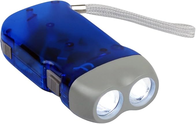 Evelots Hand Crank Emergency Flashlights -24 Pack- Camping, Home, Car - Double LED Bright Lights - Great for Hiking, Outdoor Sports, Power Outage Easy to Use