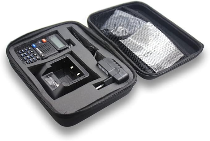 BAOFENG Radio Carrying Travel Case UV-5R All Series UV-5R UV-5RA UV-5RE UV-5RM, Protect Dual Band Two-Way Radio(Black)