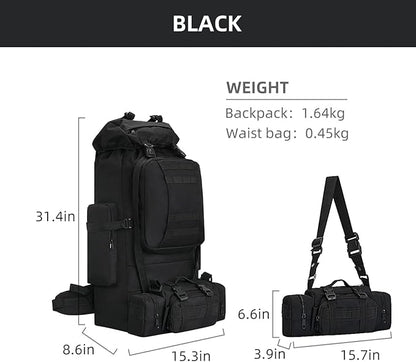 100L Camping Hiking Backpack,Molle military Tactical rucksack backpack,Waterproof Lightweight Hiking Backpack