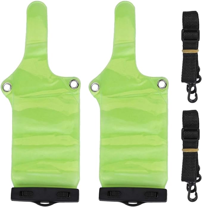 ASHATA Portable Two Way Radio Waterproof Rainproof Bag Case Pouch Compatible,2PCS Portable Radio Waterproof Case Bag for walkie Talkie UV5R/UV82/BF-88
