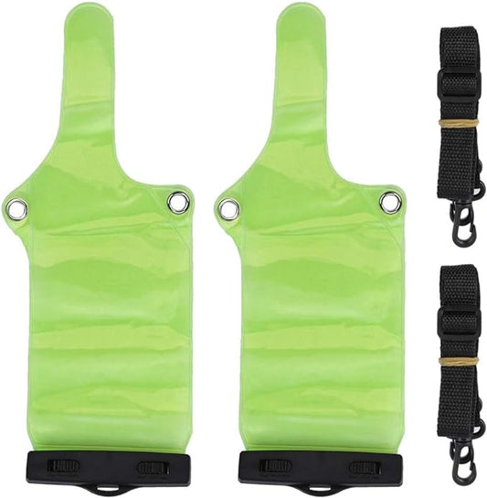 ASHATA Portable Two Way Radio Waterproof Rainproof Bag Case Pouch Compatible,2PCS Portable Radio Waterproof Case Bag for walkie Talkie UV5R/UV82/BF-88