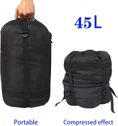 MOOCY Compression Stuff Sack, 16L/45L Sleeping Bag Cover Sack Sleeping Bags Storage Stuff Sack Organizer - Great Sleeping Bags Clothes Camping Hiking Backpacking
