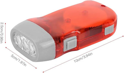LED Torch Emergency Flashlight Lamp,Hand Crank Flashlight, Outdoor Mini Manual Hand Crank Torch for Camping Home Car Emergency Survival Gear Self Powered Charging Torch Dynamo, Flashlight Hand C