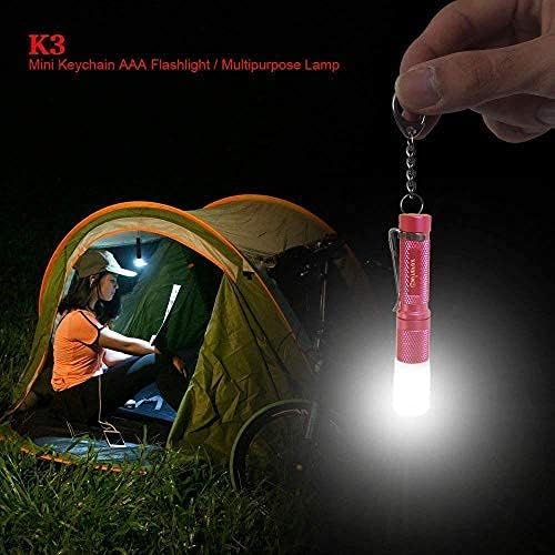 Mini Keychain Flashlight Multipurpose Small Bright 150 lumens 3 Levels,Waterproof for EDC,Sleep,Dog Walking,Emergency,Nice Parents Kids Gift!