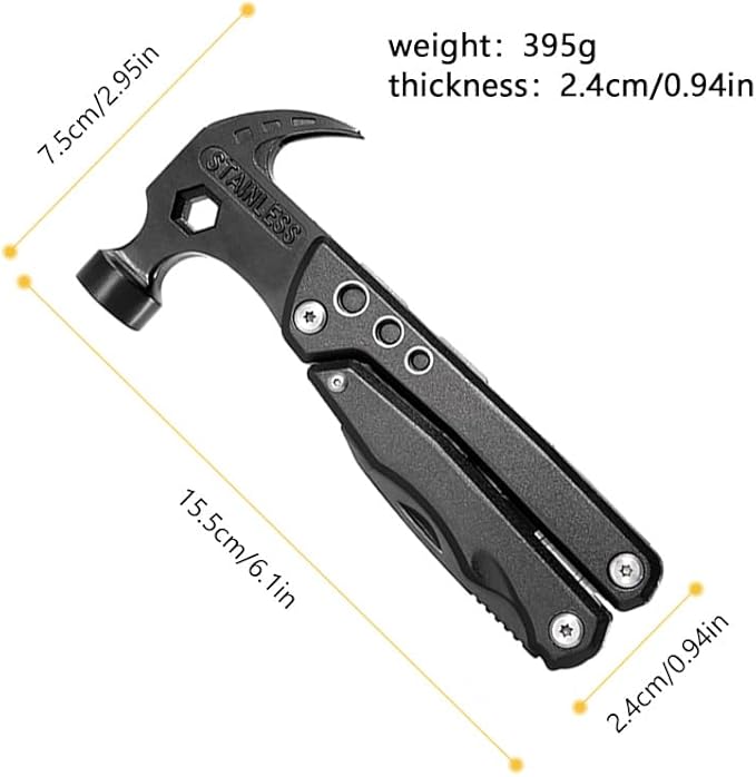 14 in 1 Hammer Multitool,Pliers Bottle,Opener Screwdriver,Camping Survival Gear,Tools for Outdoor Travel,Household Tools,Gifts for Men,Gifts for Husba