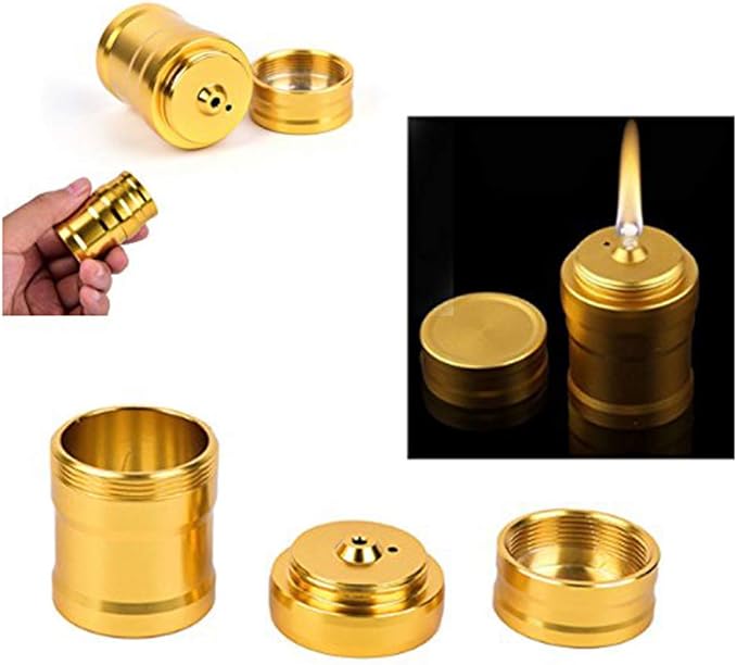 1 Pcs Portable Mini Alcohol Burner Lamp Case Aluminum Alloy Alcohol Stove for Outdoor Camping Picnic Lab Equipment Heating Tool