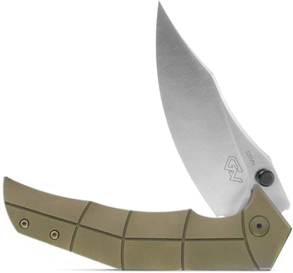 DROP Massdrop + Gavko Thresher Titanium Frame Lock Pocket Knife
