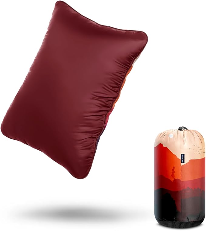 Camping Pillow,Supportive Compressible Travel Pillow Large Size Lightweight Camp Pillow with Storage Bag for Camping,Hiking,Backpacking,Airplane