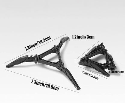 2Pcs Camping Stove Fuel Can Stabilizer, Mini Foldable Outdoor Hiking Cooking Gas Tank Bracket,Foldable Outdoor Cartridge Canister Tripod (Black)