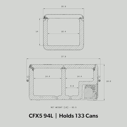Dometic Portable Refrigerator and Freezer with ICE Maker, Powered by AC/DC or Solar