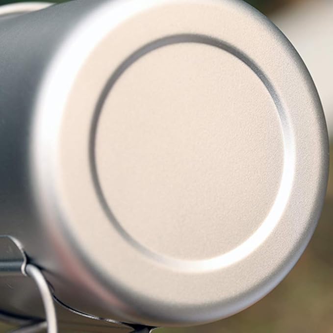 TOMSHOO Titanium Mug 650ml/22 oz Camping Titanium Pot with Lid Camping Coffee Cup with Foldable Handle for Camping Hiking Travelling Backpacking Camping Open Fire