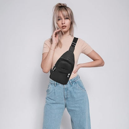 Small Sling Backpack Crossbody Sling Bag, Chest Bag Daypack Fanny Pack Cross Body Bag for Outdoors Hiking Traveling