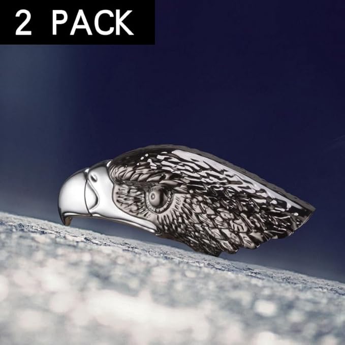 2PACK Black Gold Eagle Head Windproof Butane Jet Torch Lighter,Funny Cool Lighters,Adjustable Jet Flame Torch,Refillable,Grill BBQ Candle Camping(Without Gas)