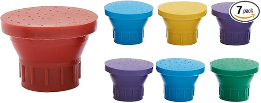 7 Pcs Bottle Top Waterers - Portable Dog Shower Outdoor - Bottle Cap Sprinkler - Bottle Shower Head for Road, Travel, Camping & Hiking, Plastic